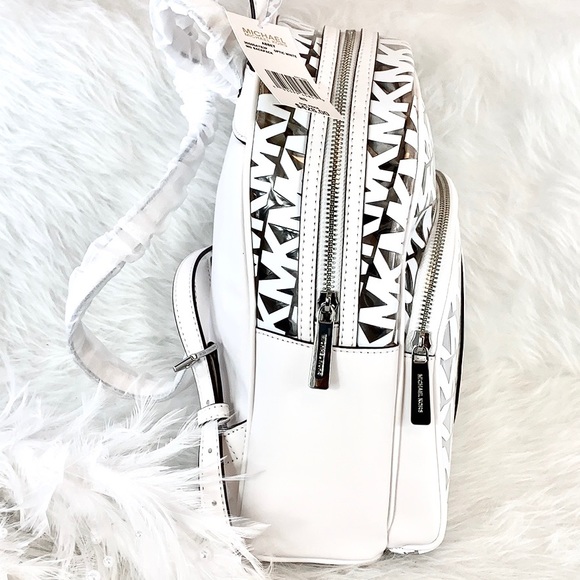 🎒New Michael Kors 🎒Abbey White Medium Backpack - Picture 6 of 7